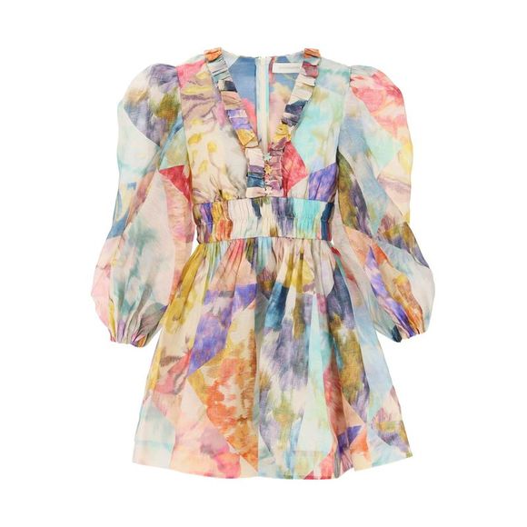 ZIMMERMANN Dresses & Skirts - Zimmermann 'High Tide' Linen And Silk Short Dress